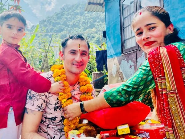 Celebrating Tihar Festival in Nepal